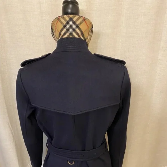 Burberry Kensington cashmere navy trench coat - Picture 13 of 15